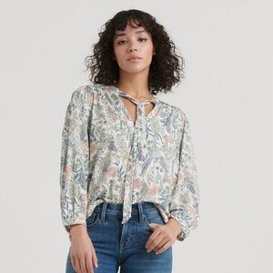 Lucky Brand Floral Peasant blouse